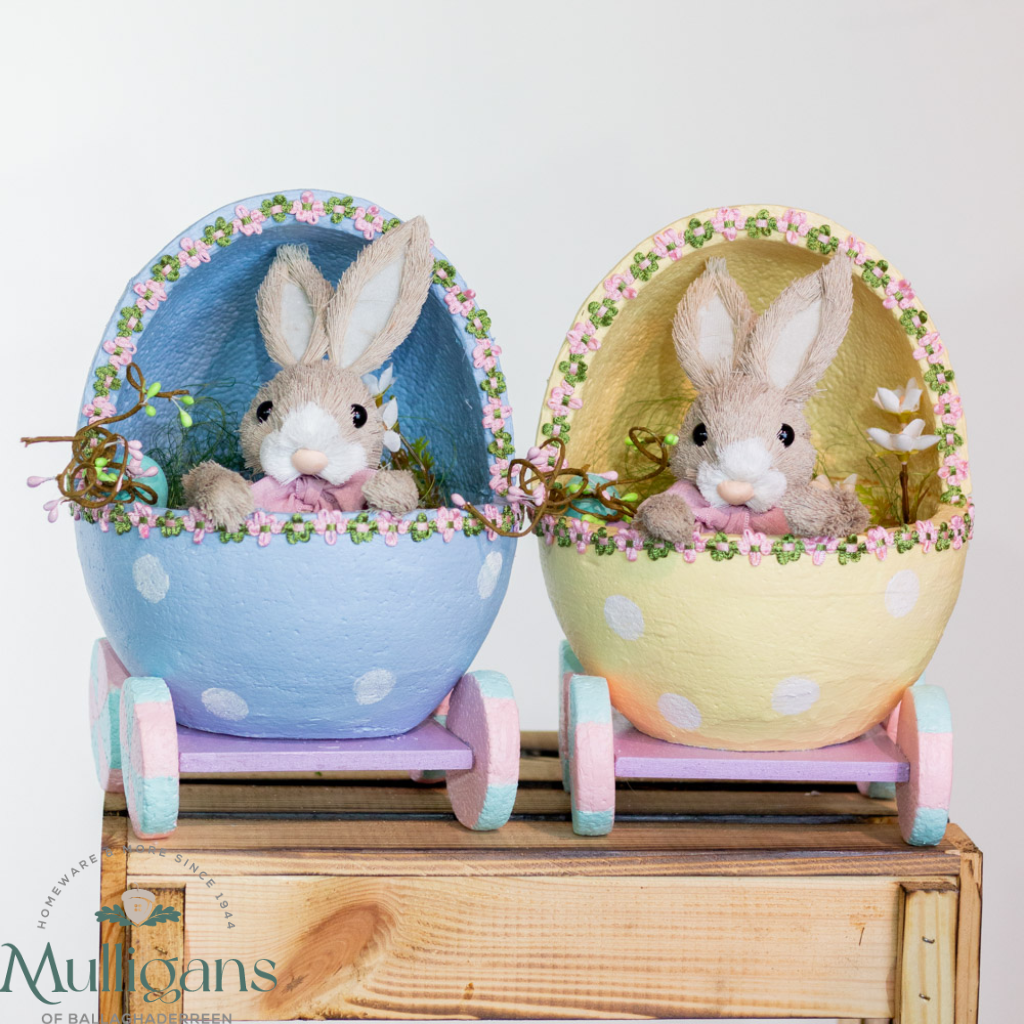 Easter bunny in egg carriage  - Mulligans of Ballaghaderreen