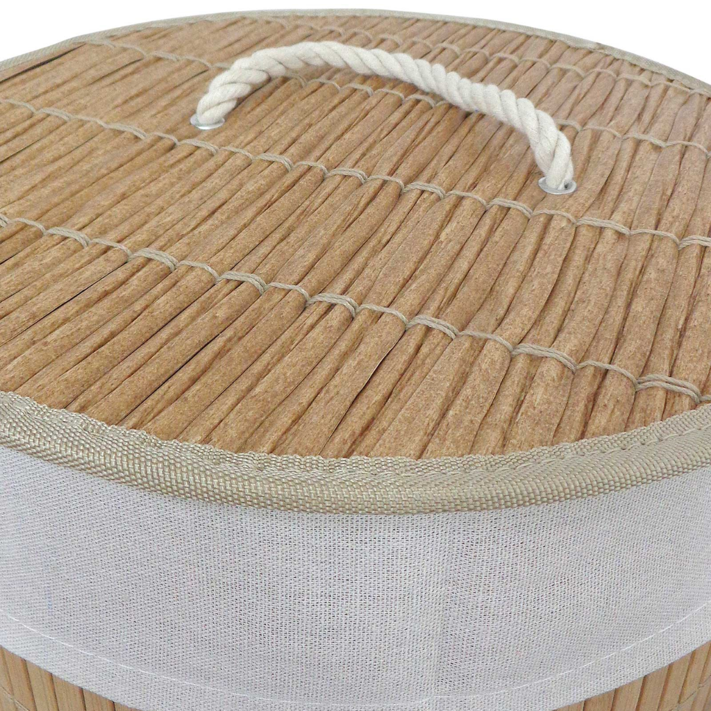 Eco Friendly Natural Bamboo Laundry Hamper with Lid 35x50cm - Natural LAU229350 Country Club Collective Mulligans of Ballaghaderreen