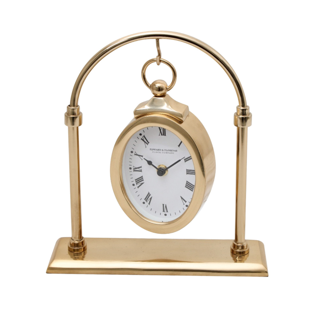 Edward and Florence Hanging Clock - Gold TL6361 Tara Lane Mulligans of Ballaghaderreen 