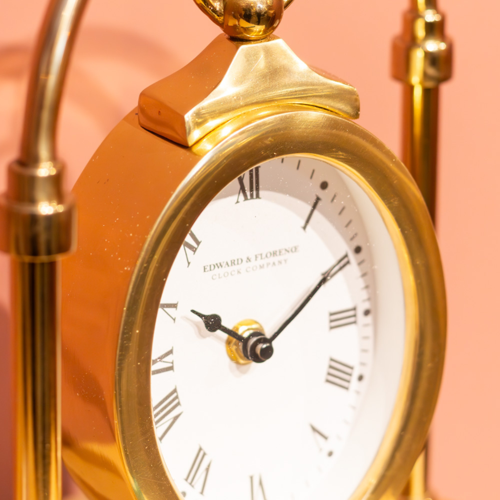 Edward and Florence Hanging Clock - Gold TL6361 Tara Lane Mulligans of Ballaghaderreen 