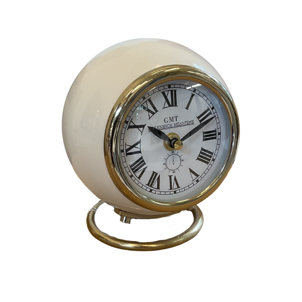 Grennwich Mantel Clock with Ring Stand - Ivory TL6358 Tara Lane Mulligans of Ballaghaderreen 