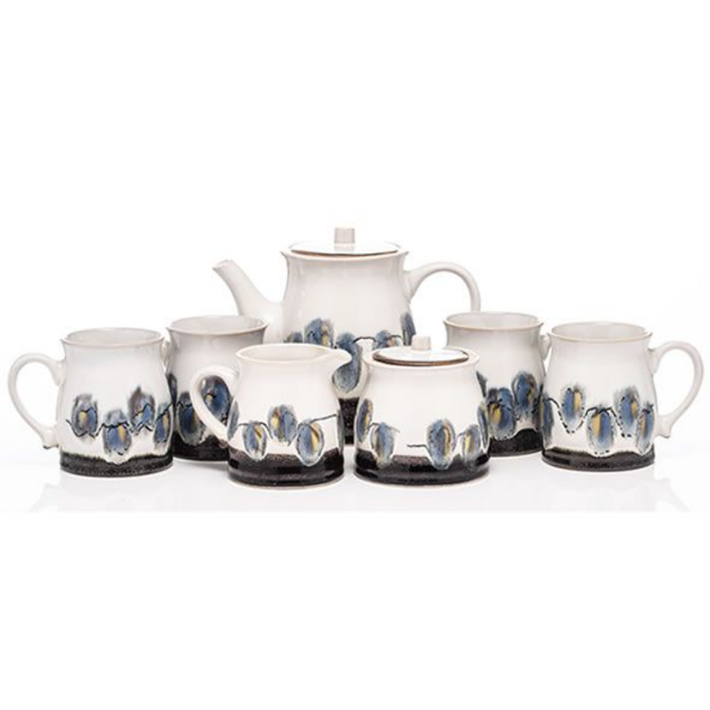 Emma 7 Piece Pottery Tea Set 30263 Newgrange Living Kirkwood Mulligans of Ballaghaderreen 