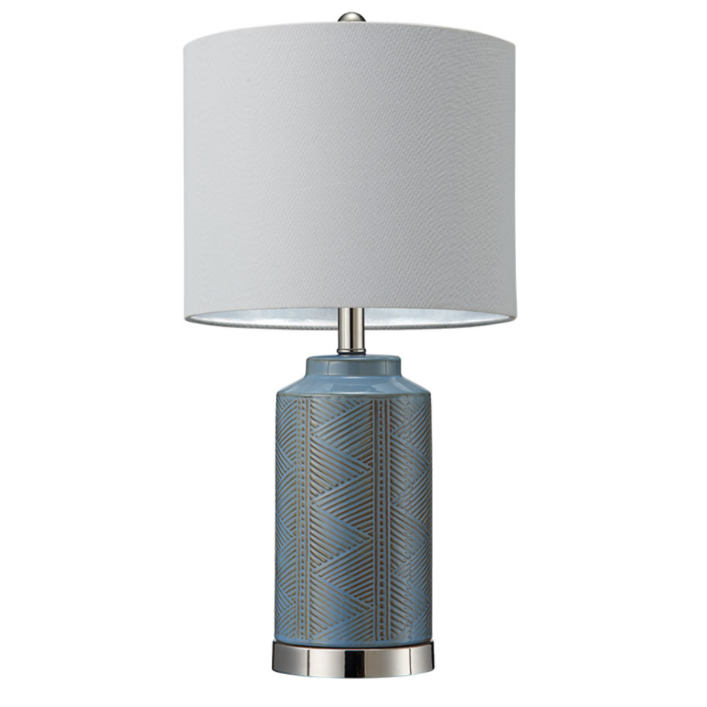 Engraved Blue Table Lamp TL24216 Mulligans of Ballaghaderreen