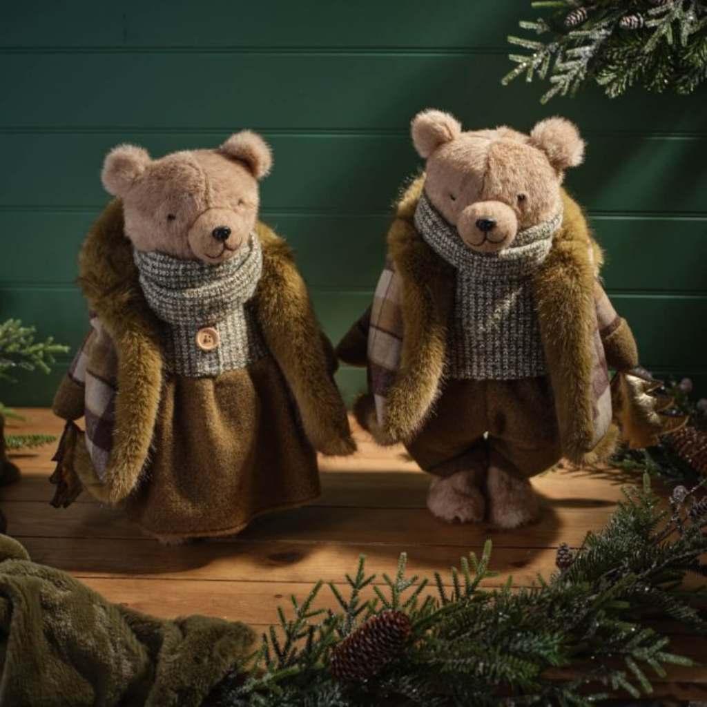 Evergreen Dressed Standing Plush Boy or Girl Bear 4XE151 Richard Langs Mulligans of Ballaghaderreen