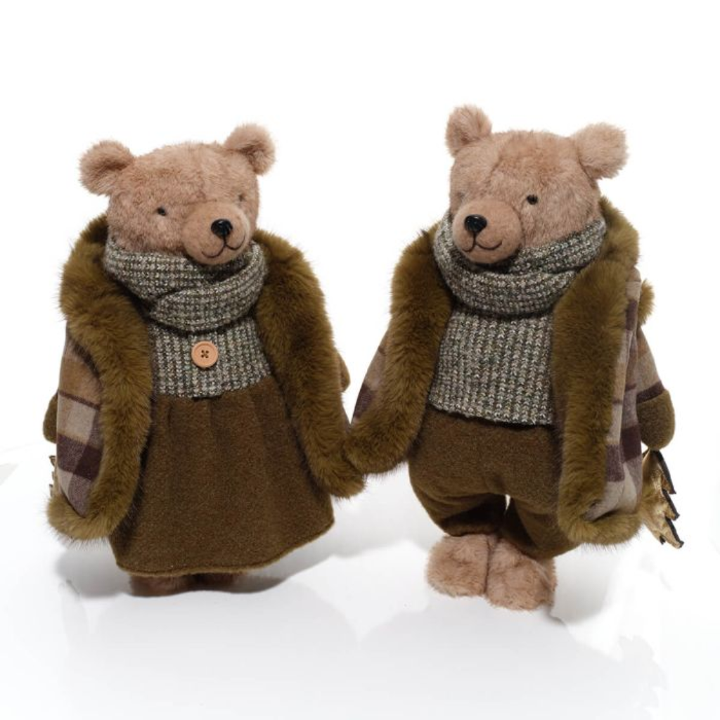 Evergreen Dressed Standing Plush Boy or Girl Bear 4XE151 Richard Langs Mulligans of Ballaghaderreen