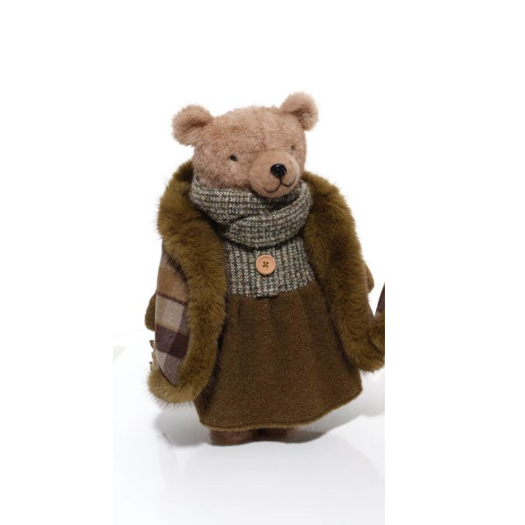 Evergreen Dressed Standing Plush Boy or Girl Bear 4XE151 Richard Langs Mulligans of Ballaghaderreen