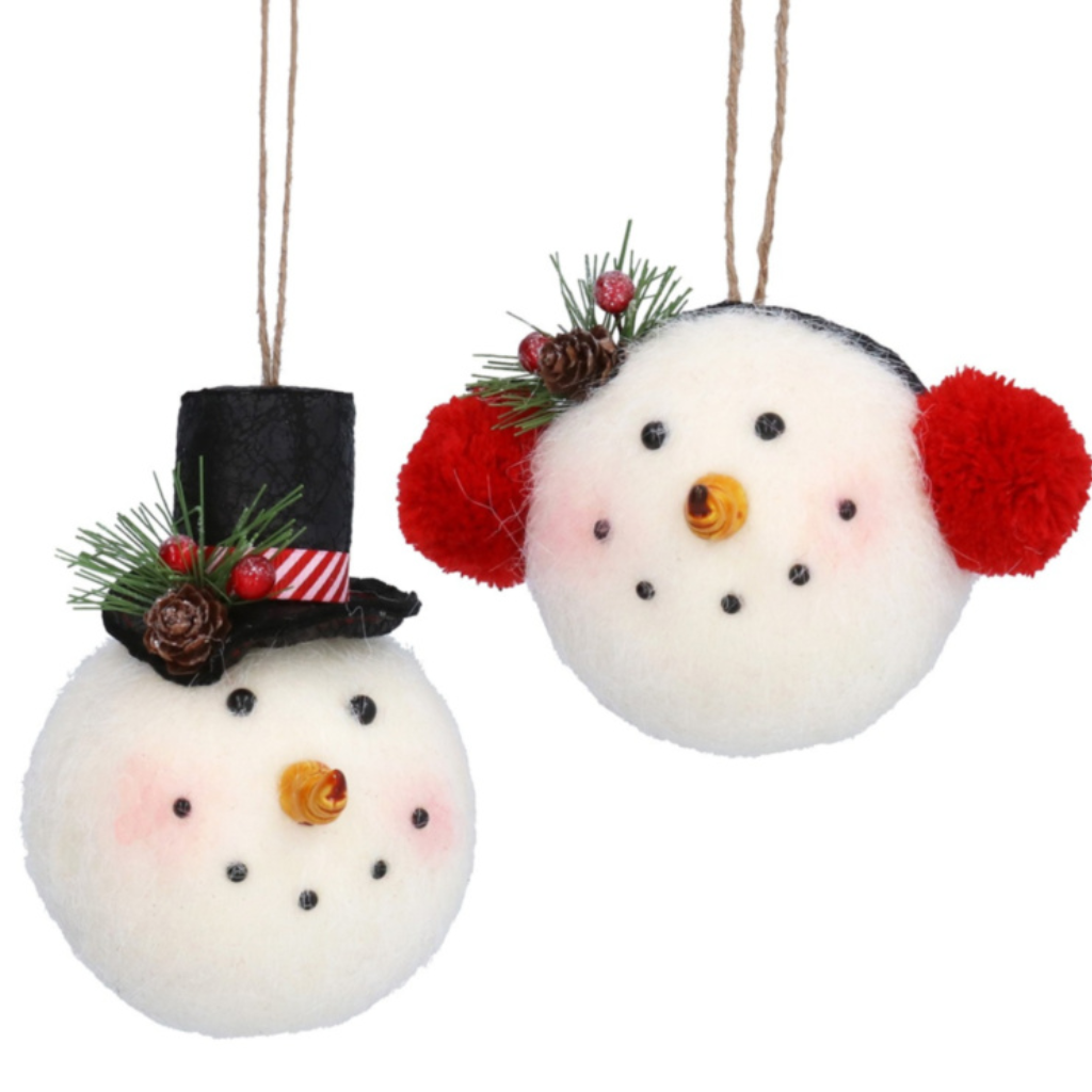 Fabric Snowman Head Ball 12293 Gisela Graham Mulligans of Ballaghaderreen