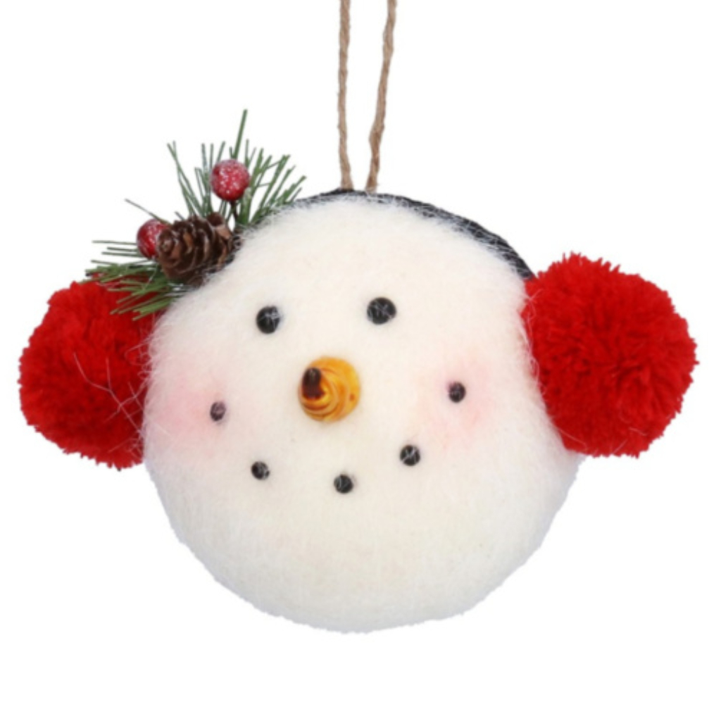 Fabric Snowman Head Ball 12293 Gisela Graham Mulligans of Ballaghaderreen