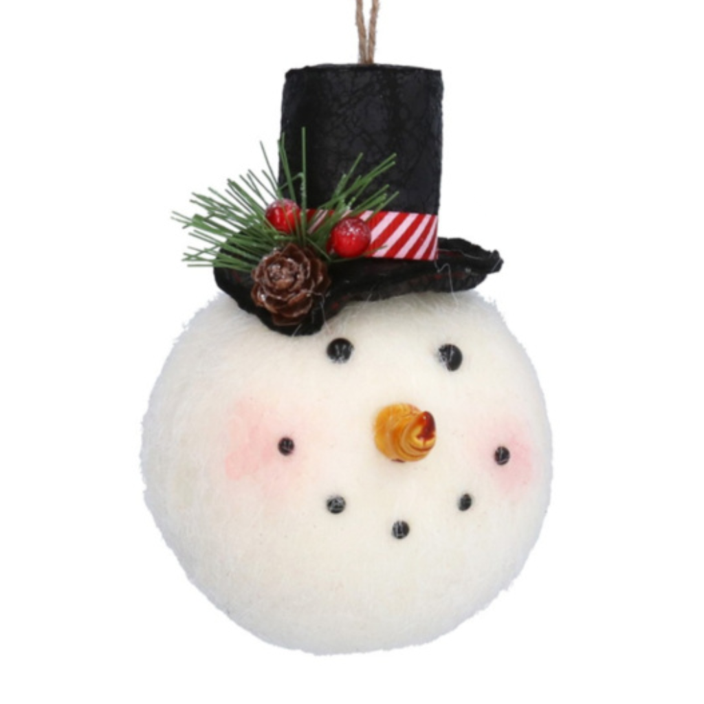 Fabric Snowman Head Ball 12293 Gisela Graham Mulligans of Ballaghaderreen