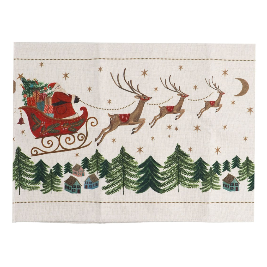 Fabric Table Runner - Nostalgia Sleigh 39389 Gisela Graham Mulligans of Ballaghaderreen