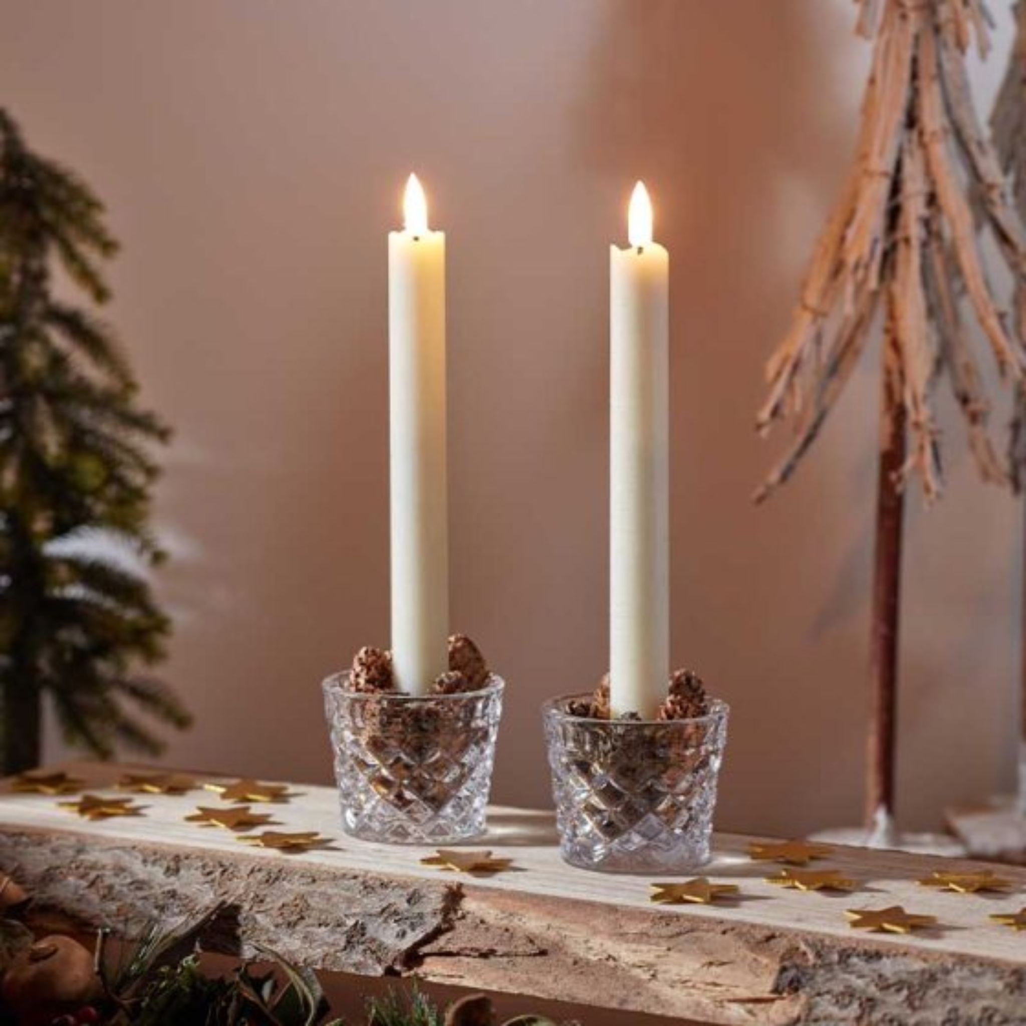 Faux Flame Table Candles, 2pk - Cream 5322001 Smart Garden Christmas Mulligans of Ballaghaderreen