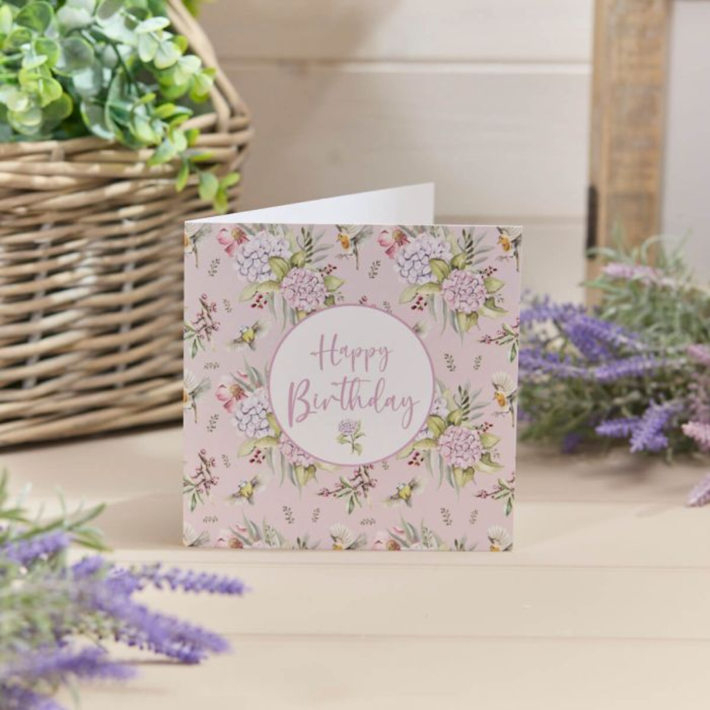 Feathered Birds Happy Birthday Card 4FE100 Richard Langs Mulligans of Ballaghaderreen