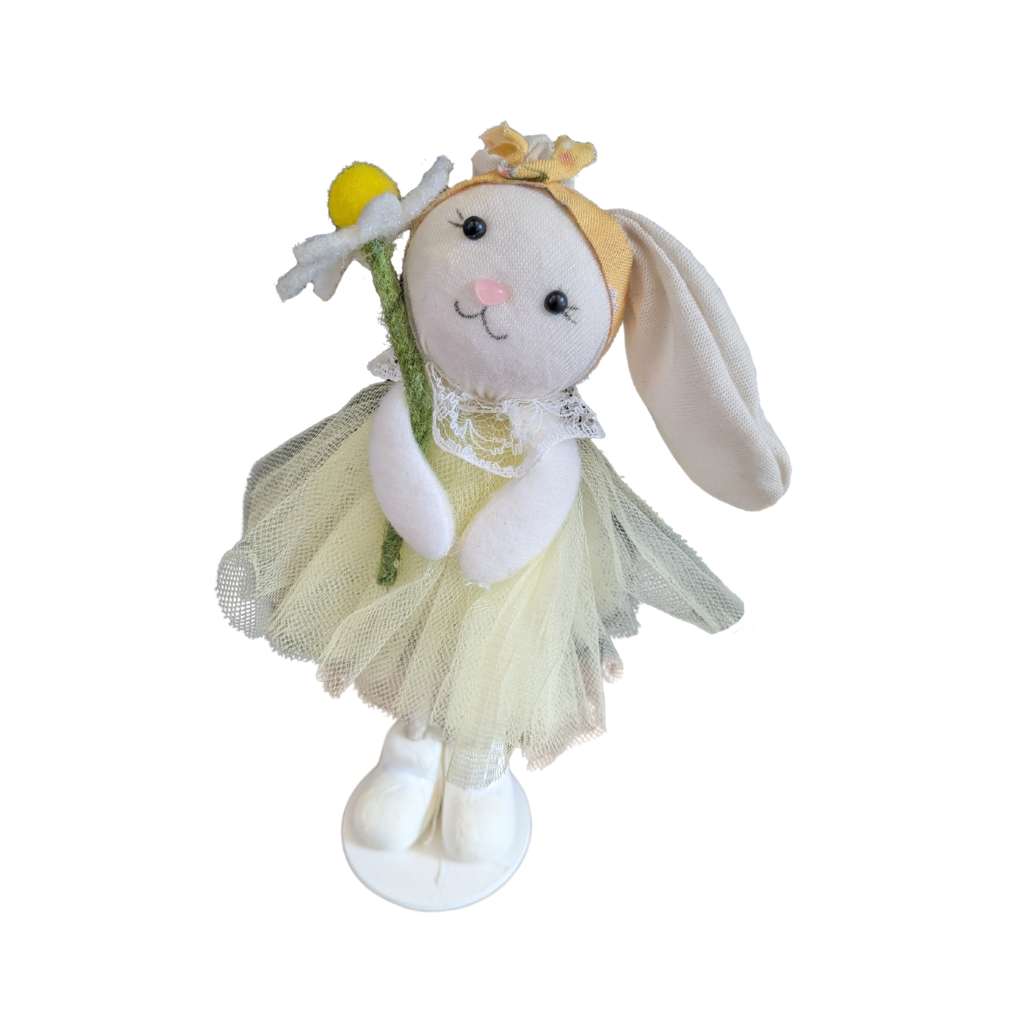 Floppy Eared Bunny holding Flowers 4HO163 Richard Lang - Mulligans of Ballaghaderreen