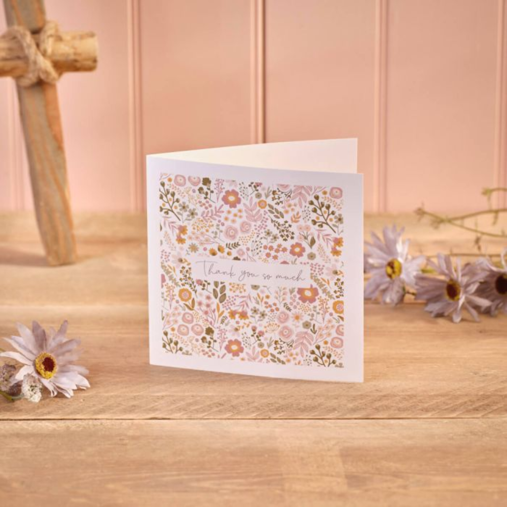 Floral Thank You Card 4DI240 Richard Langs Mulligans of Ballaghaderreen