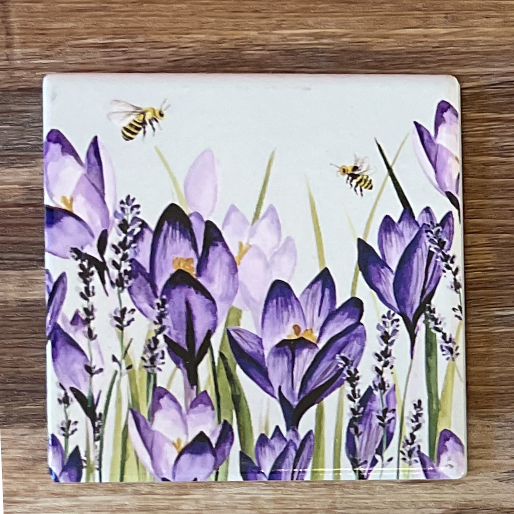 Floral Ceramic Coaster (Choice of 6) - 7FD130A Richard Langs Mulligans of Ballaghaderreen  