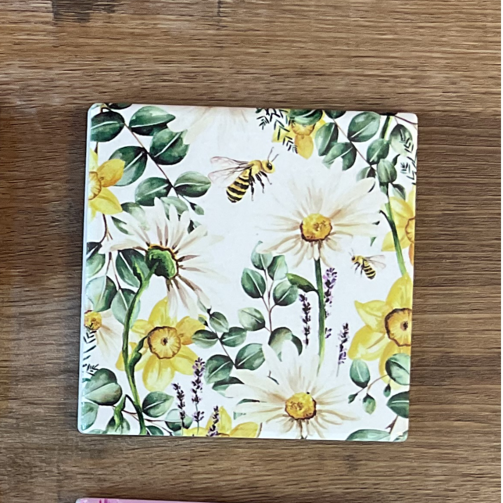 Floral Ceramic Coaster (Choice of 6) - 7FD130C Richard Langs Mulligans of Ballaghaderreen  