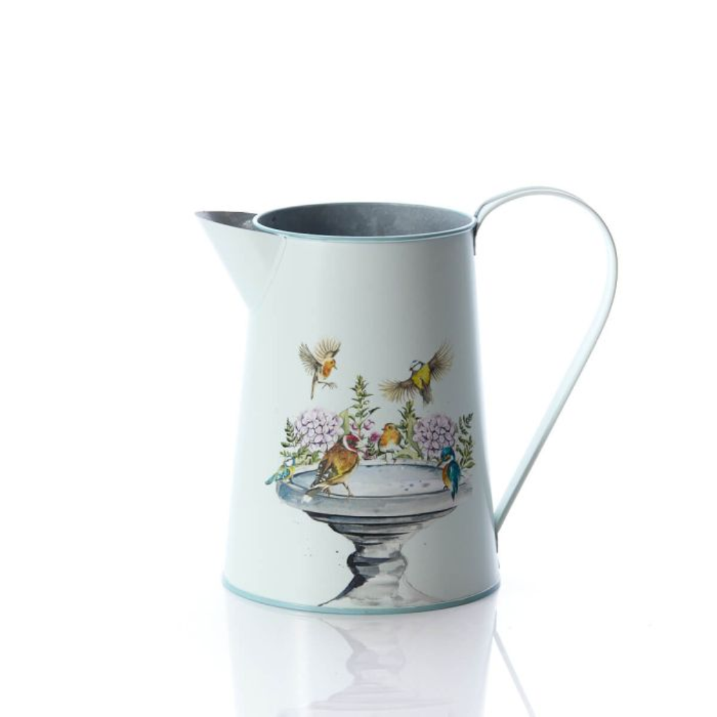 Floral Feathered Bloom Metal Jug  6FE101 Richard Langs Mulligans of Ballaghaderreen 