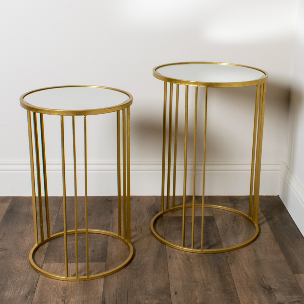 Freya - Set of 2 Accent Tables Gold