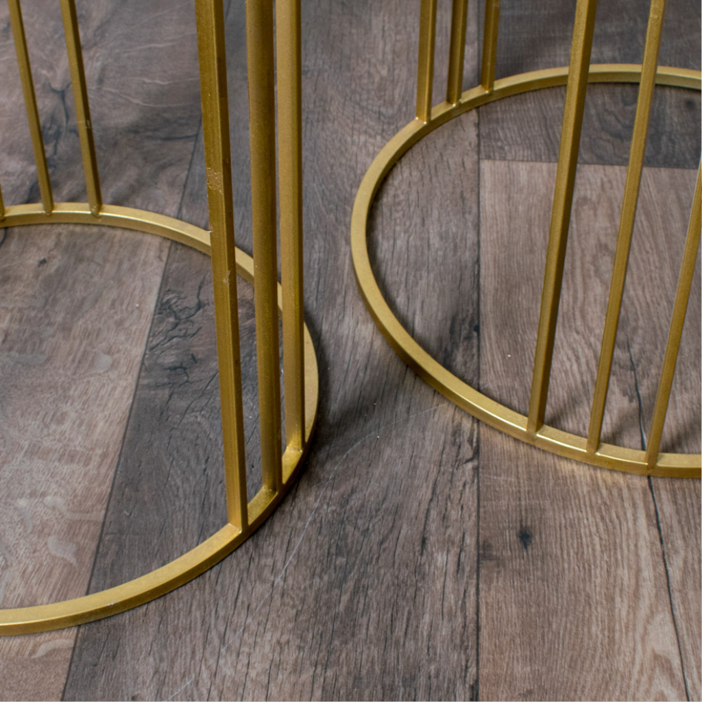 Freya - Set of 2 Accent Tables Gold