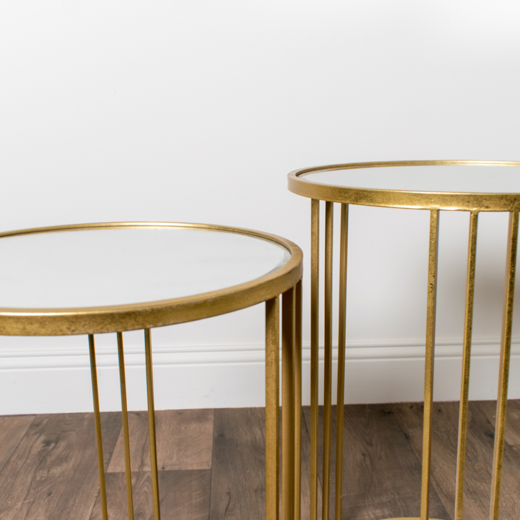 Freya - Set of 2 Accent Tables Gold