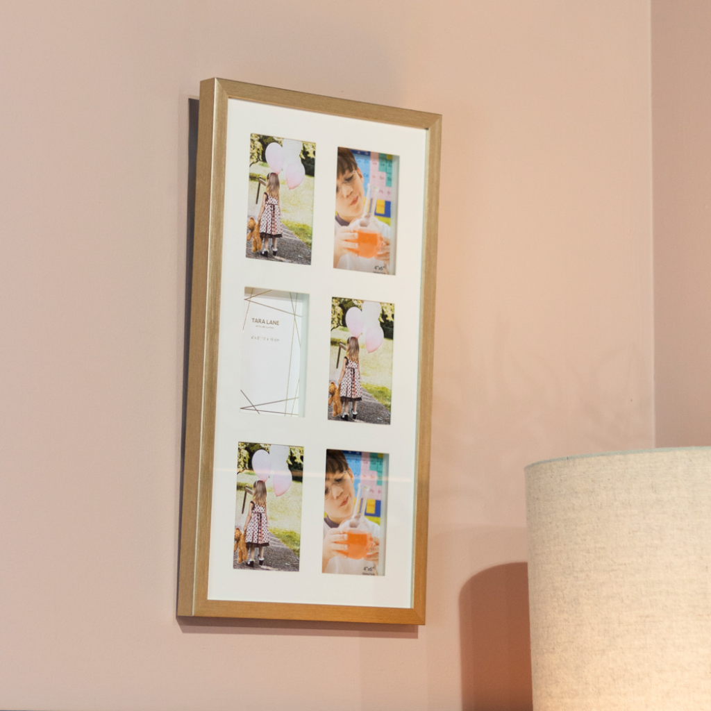 Gallery Collage 6 Picture Frame - Champagne (4x6)