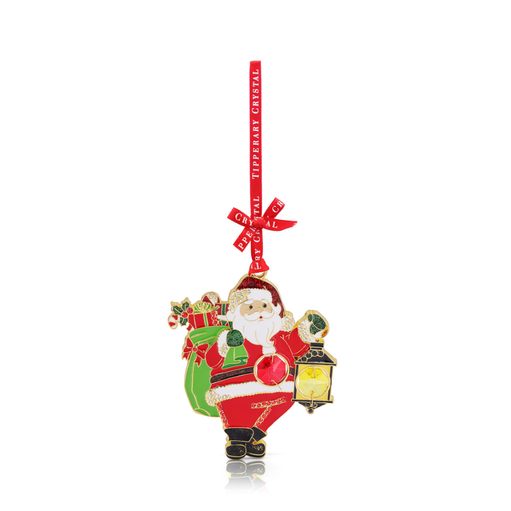 Gem Christmas Decoration - Santa & Lantern 167353 Tipperary Crystal Mulligans of Ballaghaderreen