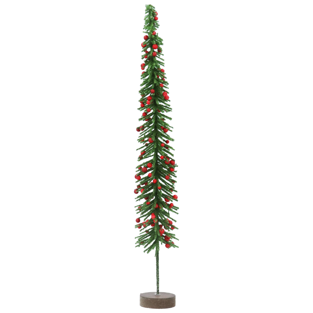 Glitter Bristle Slim Tree with Berries 36274 Gisela Graham Mulligans of Ballaghaderreen