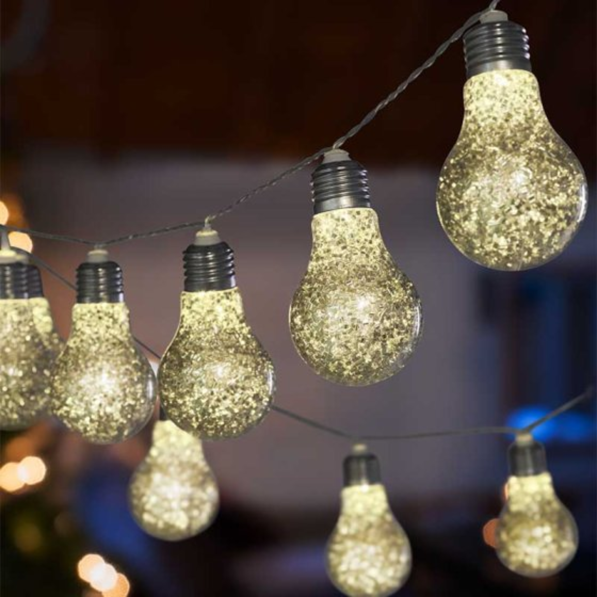 GlitterBulb String Lights Silver - Set of 10 2507010 Smart Garden Christmas Mulligans of Ballaghaderreen
