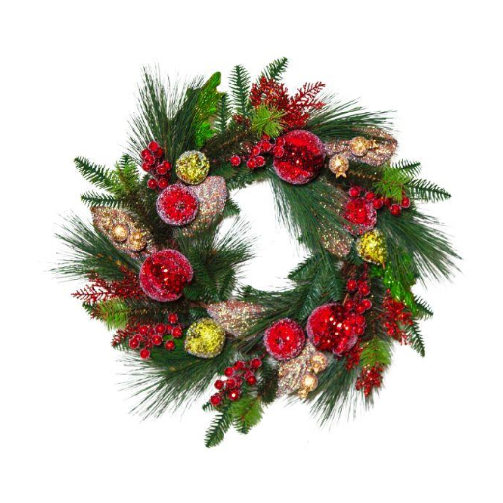  Glittered Fruit Wreath 60cm Y54.C44843Harold Elmes Mulligans of Ballaghaderreen