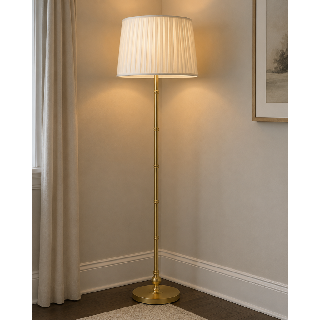 Gold Cane Floor Lamp FL3295/ANT Cork Lighting Mulligans of Ballaghaderreen