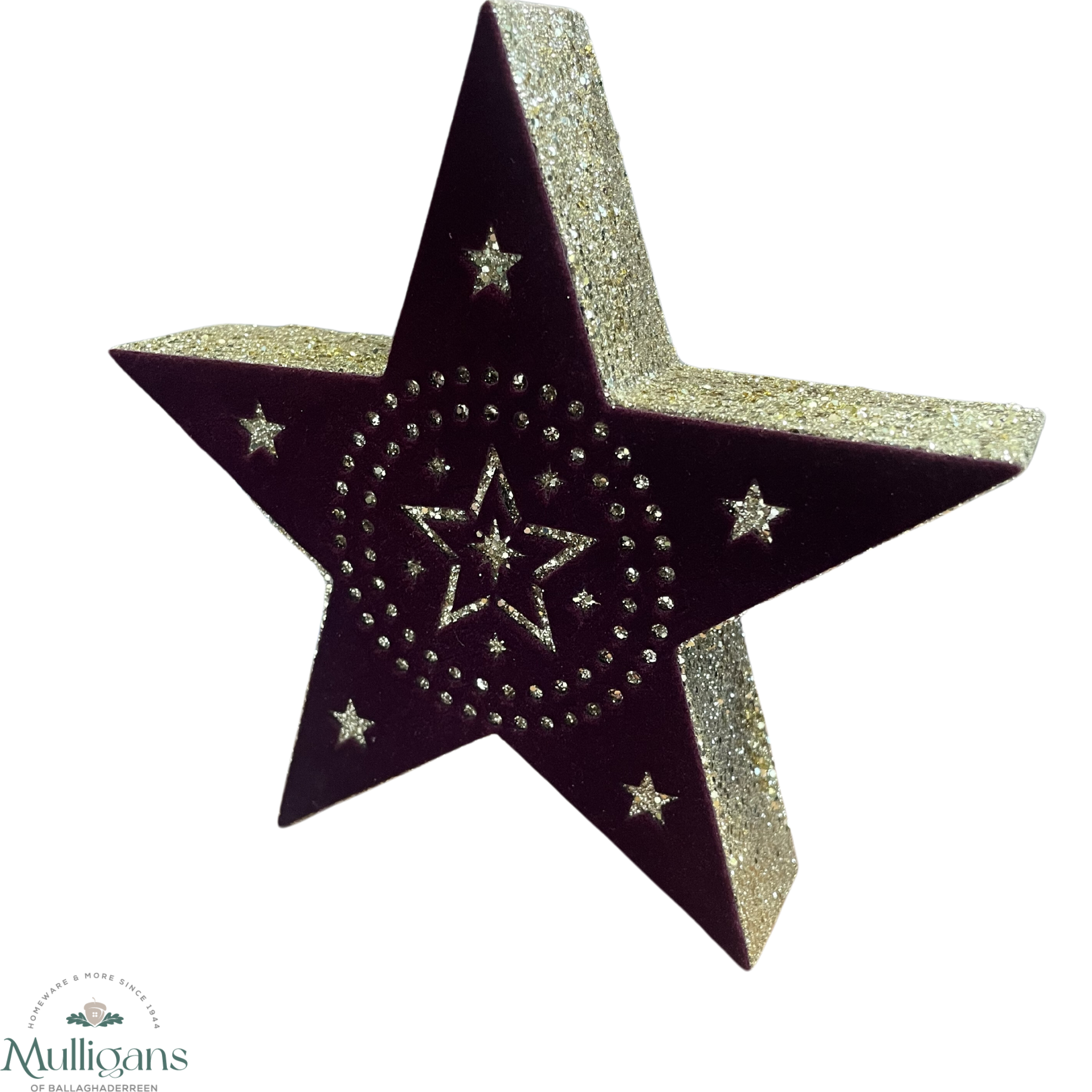 Gold Star Christmas  Ornament 