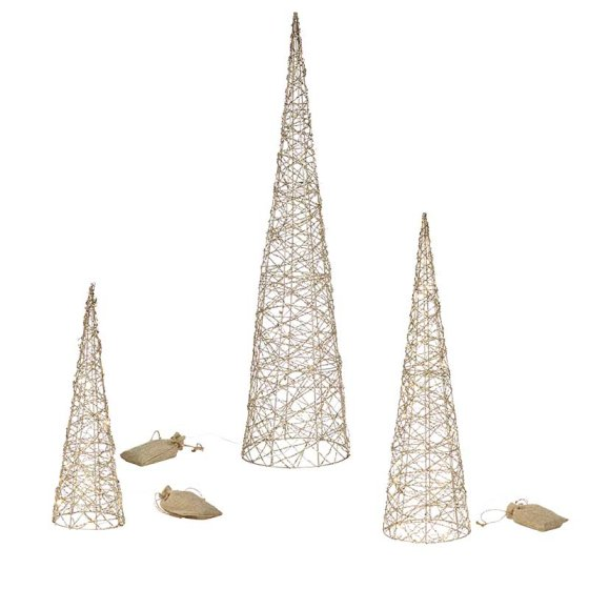 Gold Weave Treebelisks - Set of 3 2532125 Smart Garden Christmas Mulligans of Ballaghaderreen
