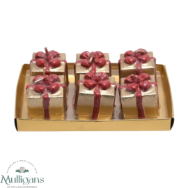 Gold and Red Gift Box Tealights Set of 6 XM12118 Widdop and Co Mulligans of Ballaghaderreen
