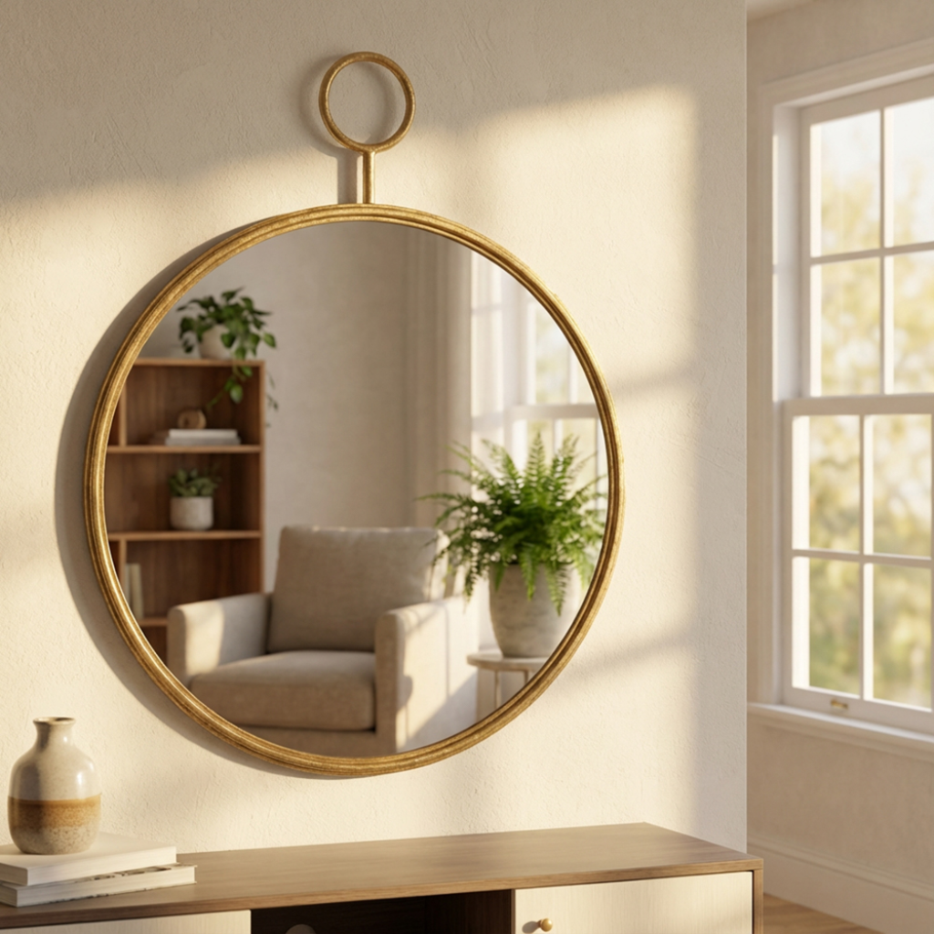 Golden Round Decor Wall Mirror TL7288 Tara Lane Mulligans of Ballaghaderreen