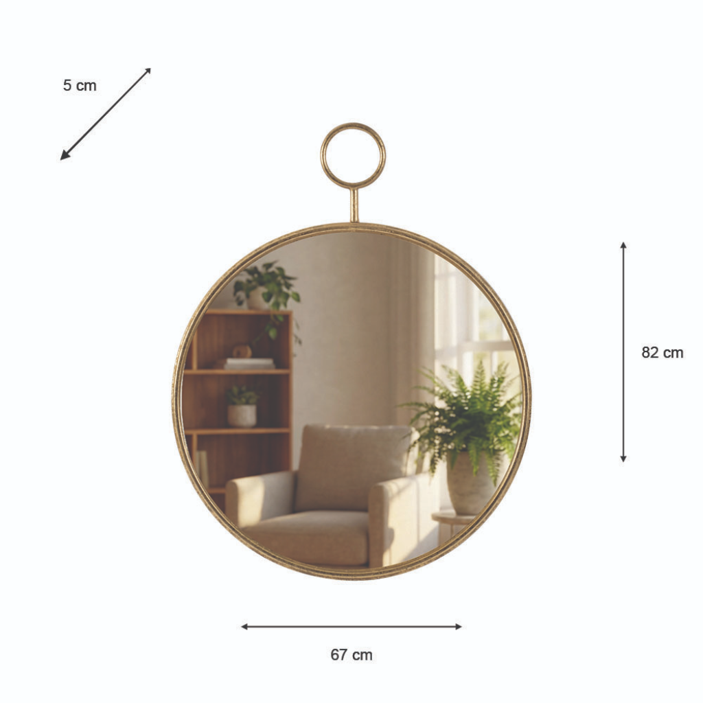 Golden Round Decor Wall Mirror TL7288 Tara Lane Mulligans of Ballaghaderreen