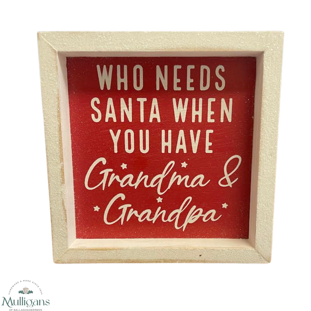 Grandparent Christmas Wooden Sign  - Mulligans of Ballaghaderreen 