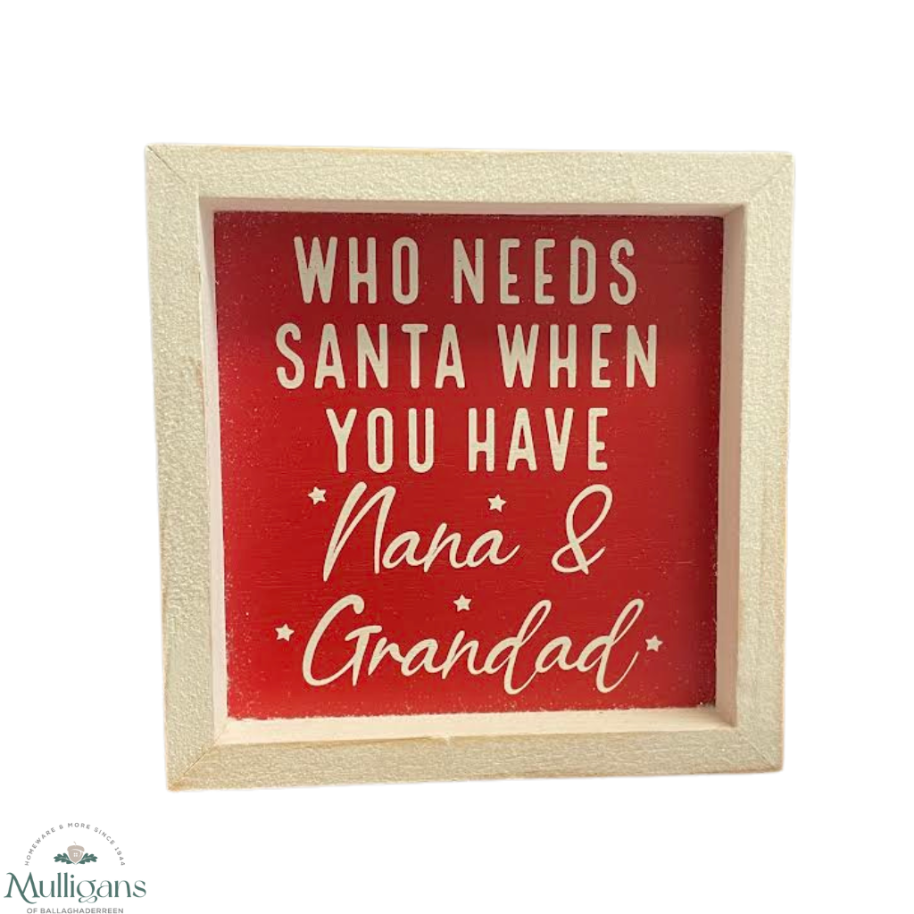 Grandparent Christmas Wooden Sign  - Mulligans of Ballaghaderreen 