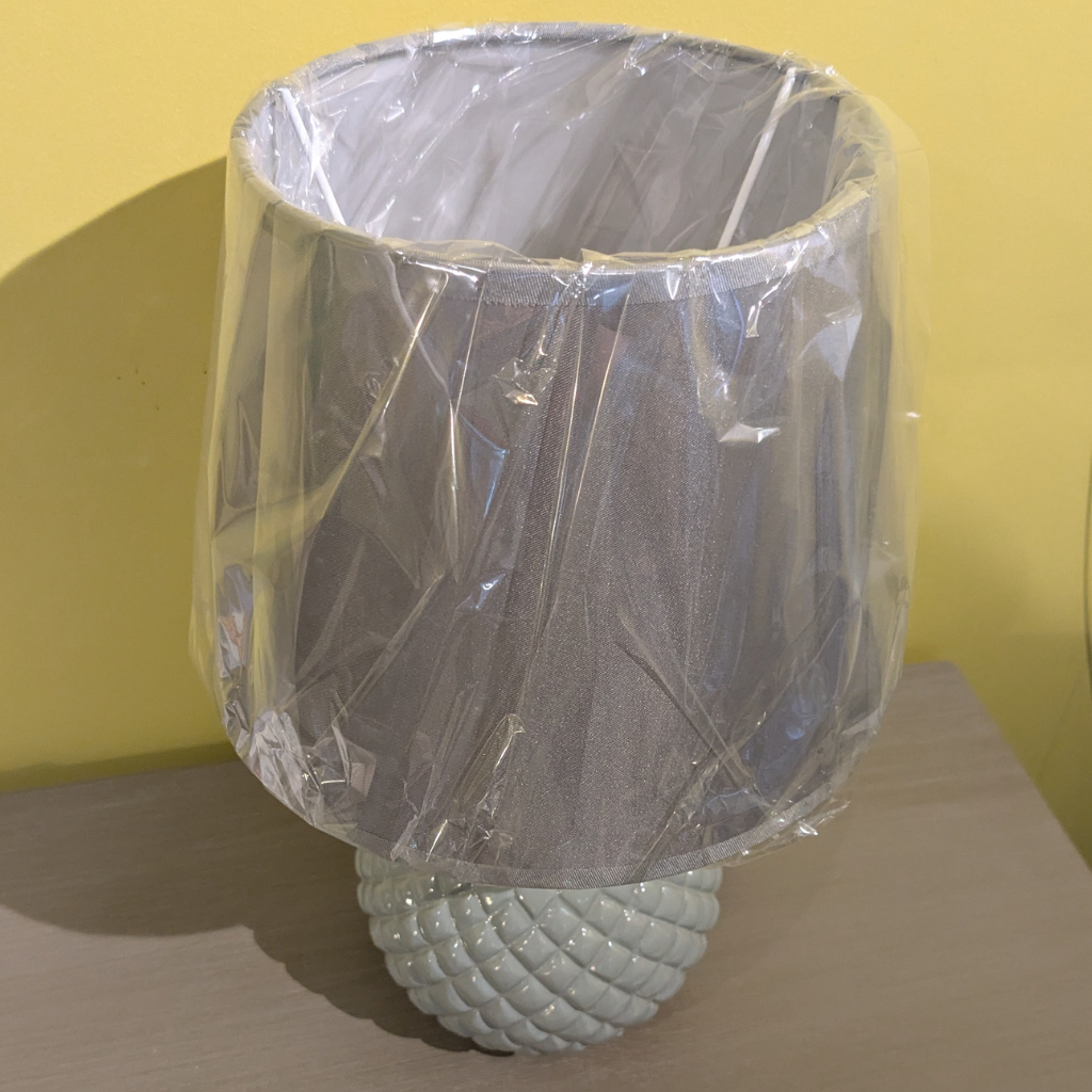 Grey Crosshatch Table Lamp YM3228 Mulligans of Ballaghaderreen