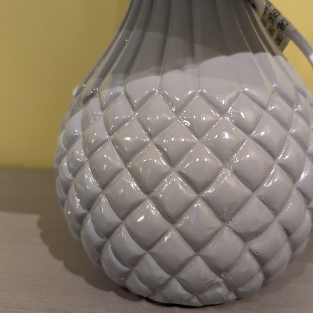 Grey Crosshatch Table Lamp YM3228 Mulligans of Ballaghaderreen