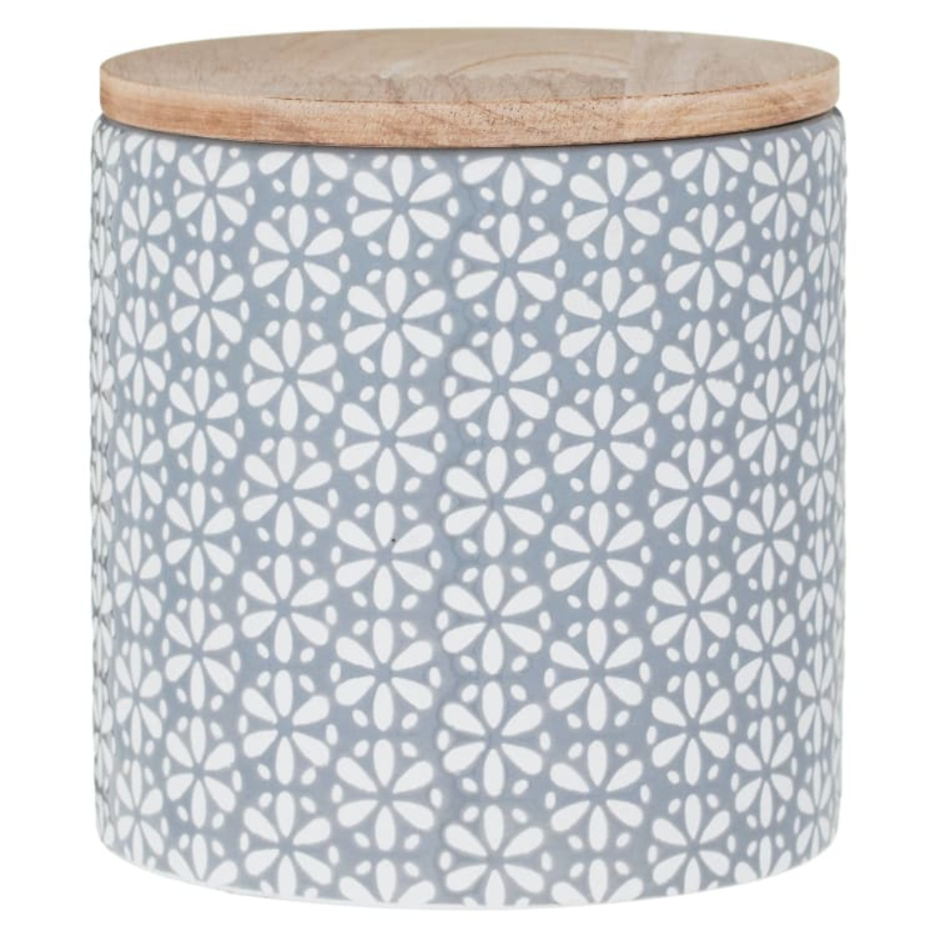 Grey Embossed Canisters - Set of 3 390362 Mulligans of Ballaghaderreen