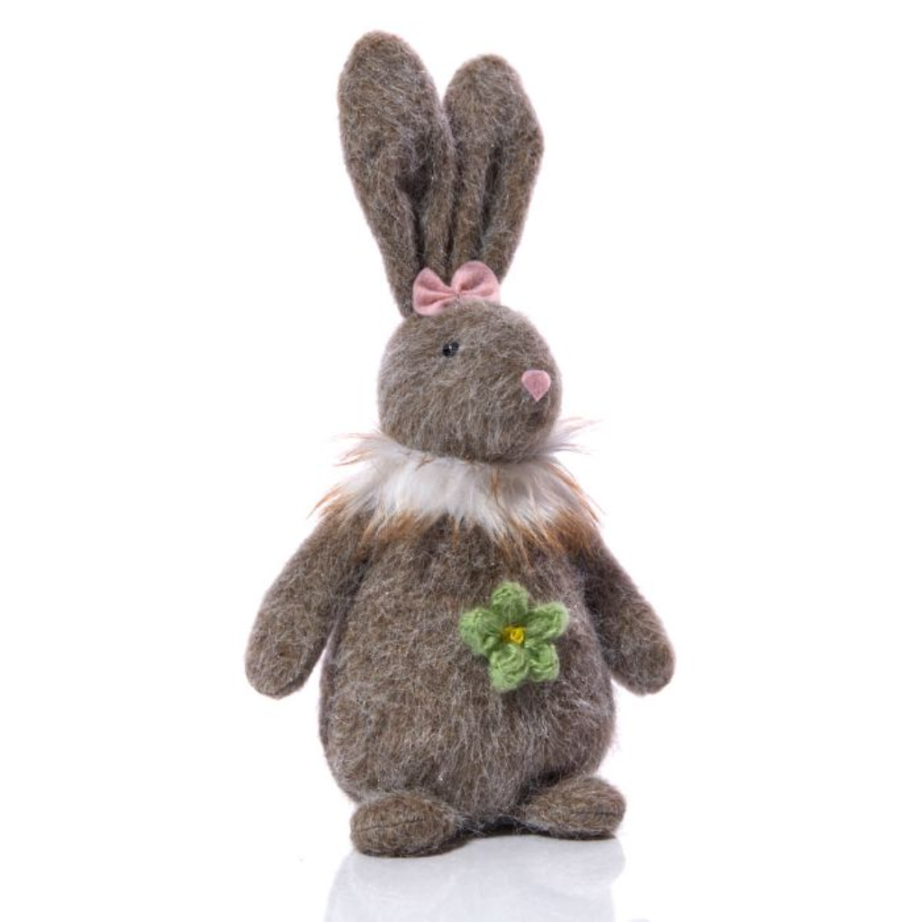 Grey Rabbit with Green Flower 4HO180 Richard Lang - Mulligans of Ballaghaderreen