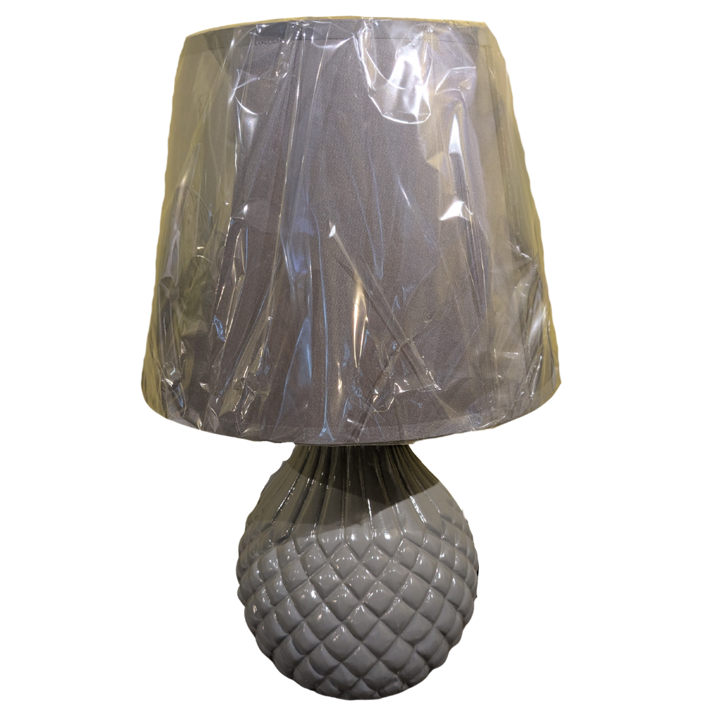 Grey Crosshatch Table Lamp YM3228 Mulligans of Ballaghaderreen