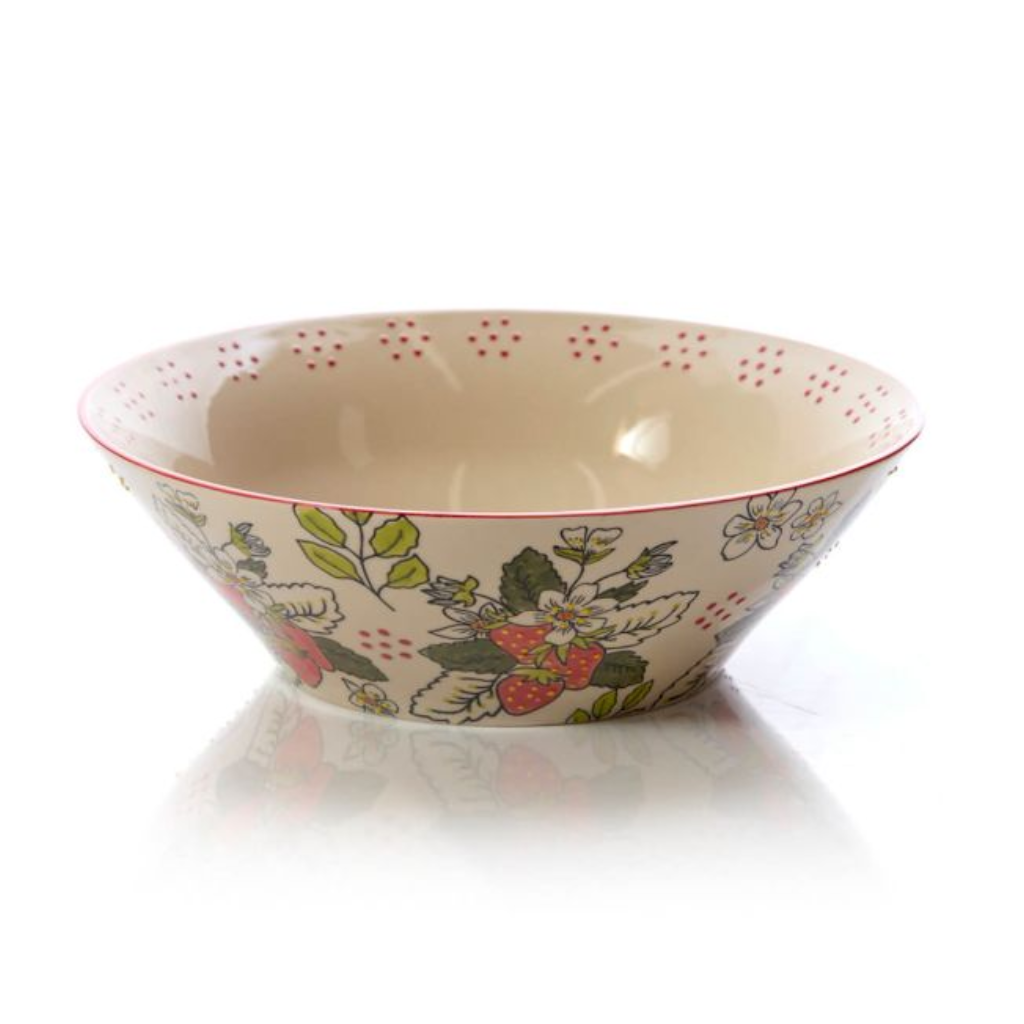 Hand-Painted Strawberry Ceramic Bowl 7WF324 Richard Langs Mulligans of Ballaghaderreen