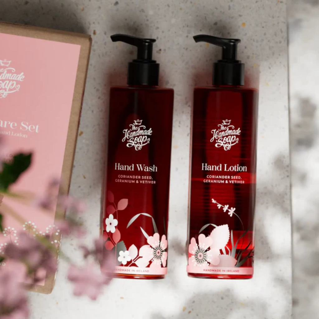 Hand Wash & Lotion Set - Coriander Seed, Geranium & Vetiver | 2 x 250ml DUCG24 The Handmade Soap Company Mulligans of Ballaghaderreen