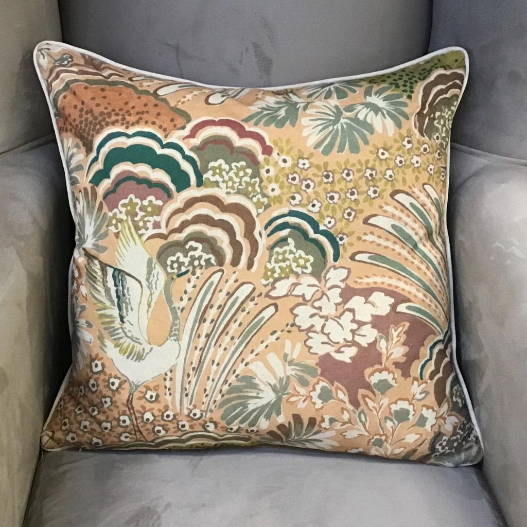 Hawaii Blast Peach Feather Cushion PRO-0517 Millford Linen Mulligans of Ballaghaderreen