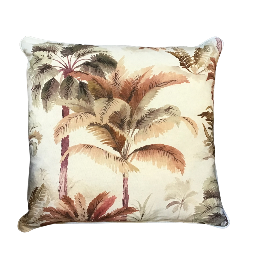 Hawaii Grey Orang Crem Feather Cushion PRO-0256 Millford Linen Mulligans of Ballaghaderreen