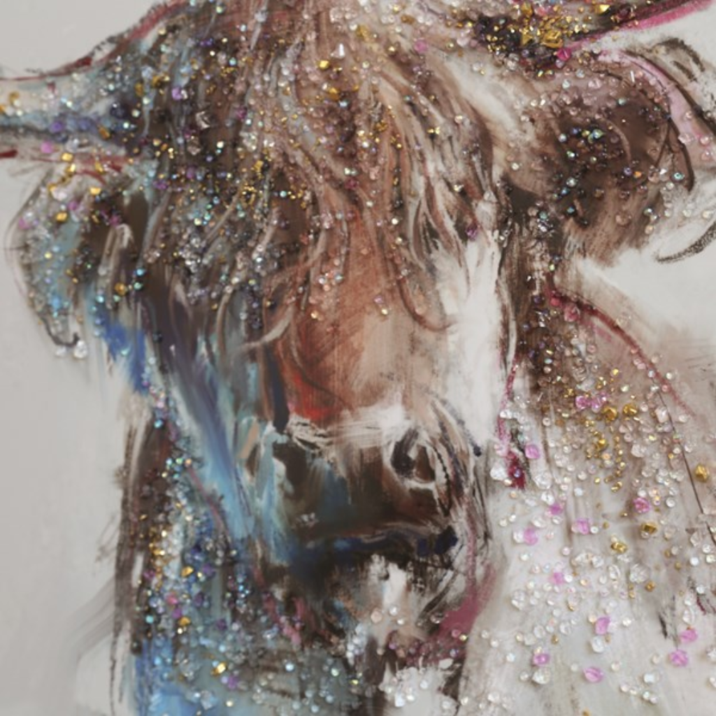 Highland Cow Crystal Art Framed Print 33820 Straits Home and Gift Mulligans of Ballaghaderreen