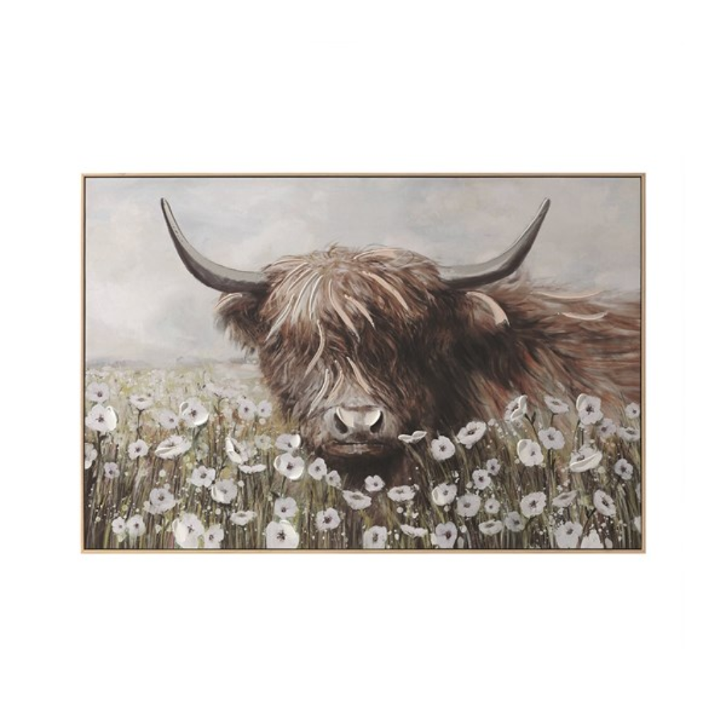 Highland Cow Field Canvas 34772 Straits Home and Gift Mulligans of Ballaghaderreen
