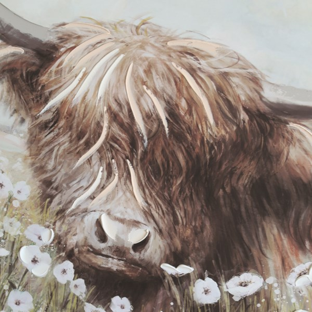 Highland Cow Field Canvas 34772 Straits Home and Gift Mulligans of Ballaghaderreen