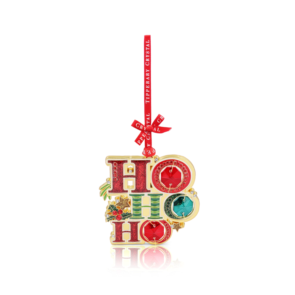 Ho Ho Ho Gem Decoration 167384 Tipperary Crystal -  Mulligans of Ballaghaderreen 